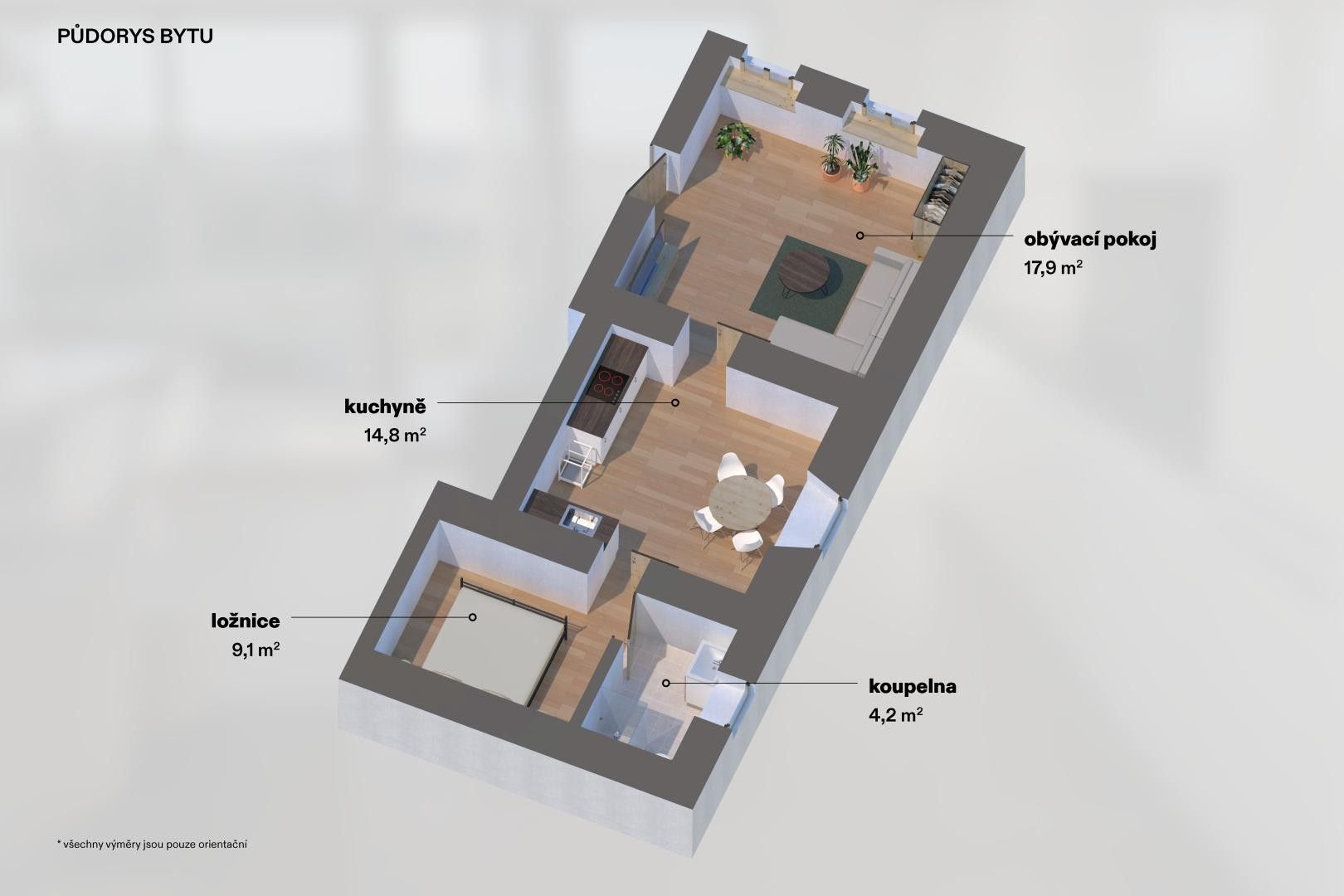 Pronájem byt 2+1 - Liberecká, Hodkovice nad Mohelkou, 41 m²