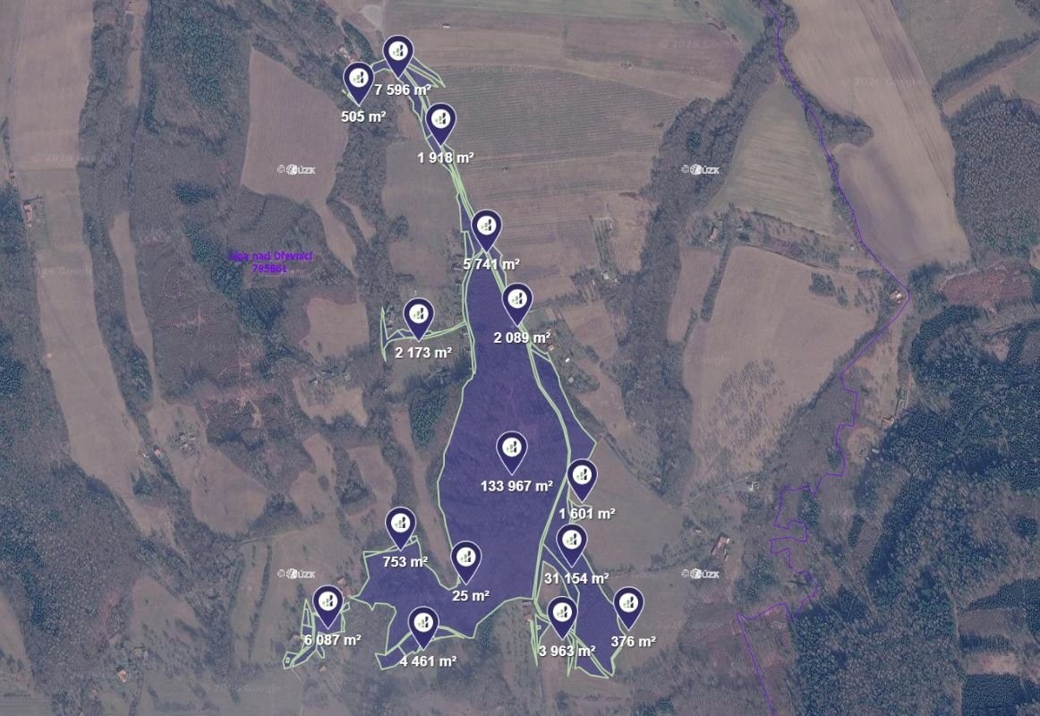 Les, 2 300 m²