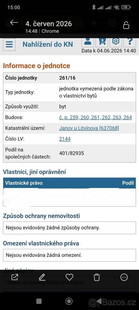 Byt · Litvínov, 435 42 - 3
