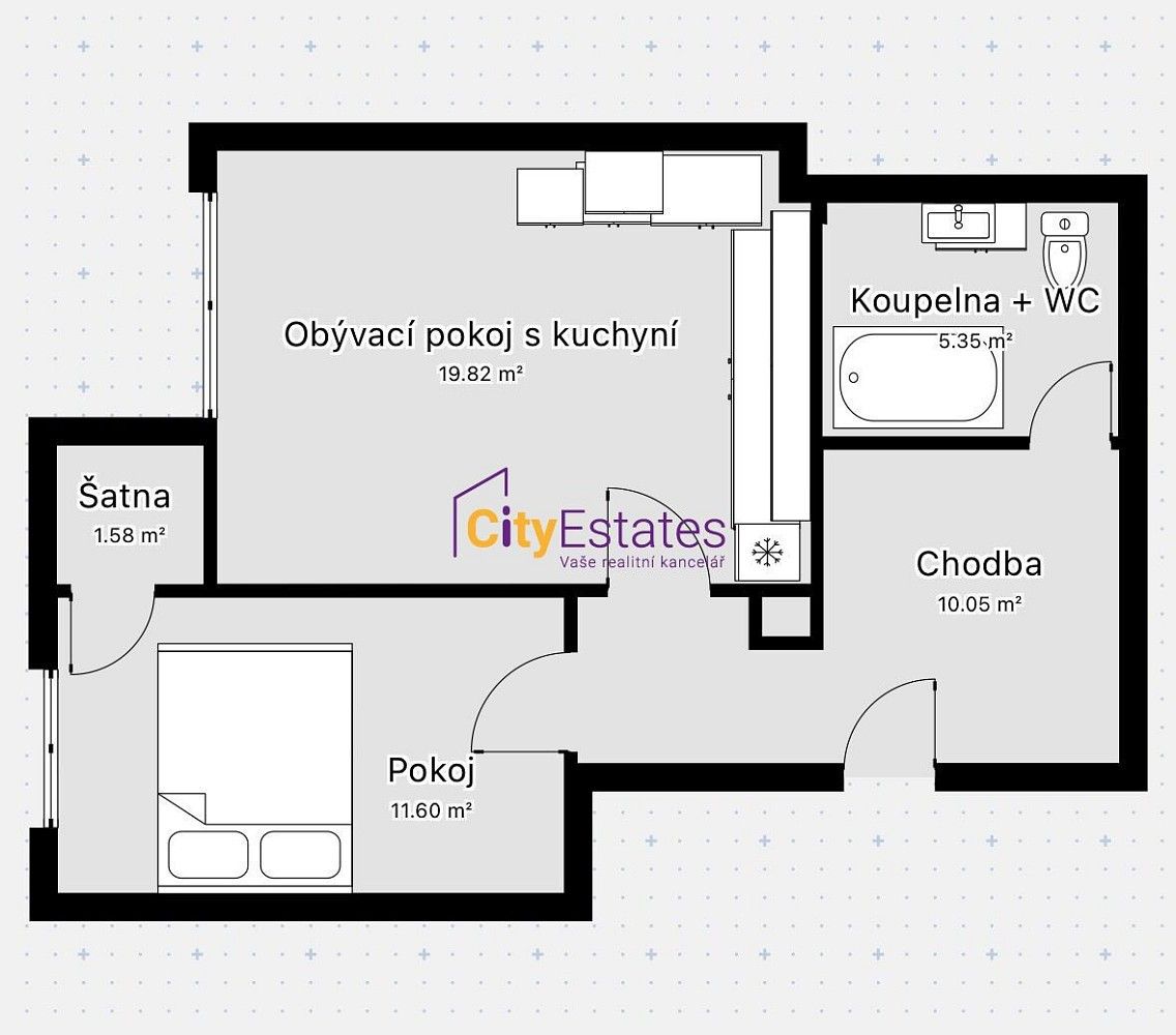 Byt 2+kk · 52 m² · Veverkova, Praha 7 - Holešovice - 3