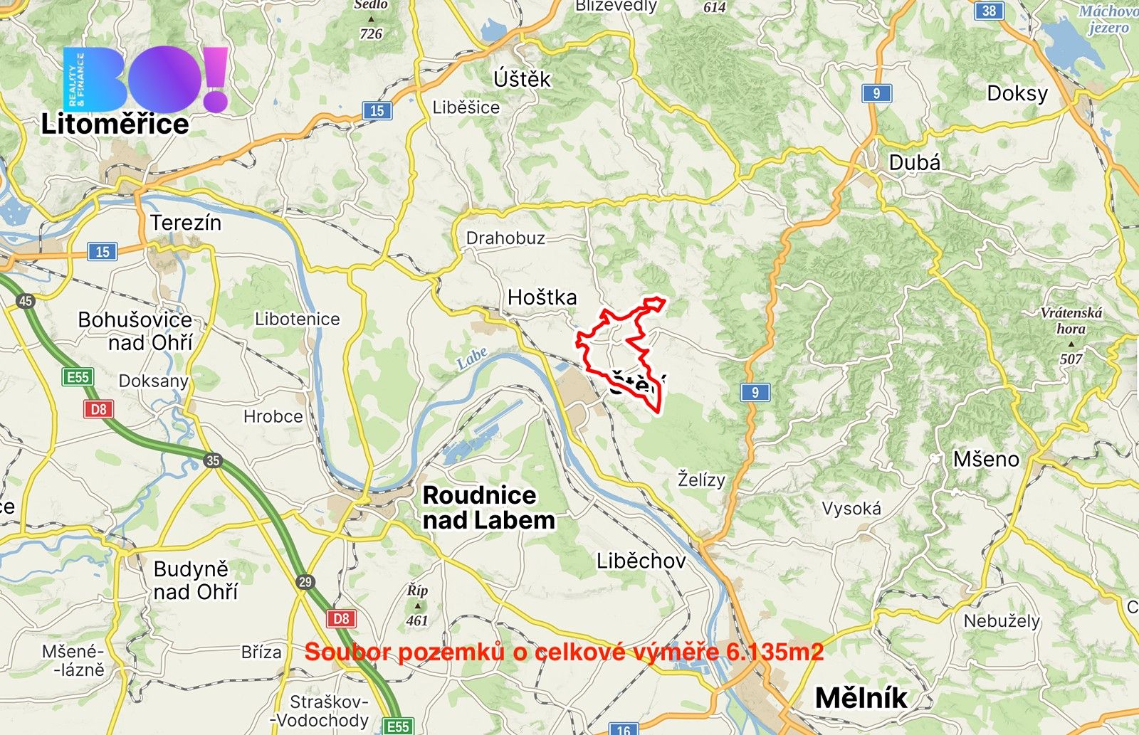 Prodej zemědělský pozemek - , Štětí, 6 m²