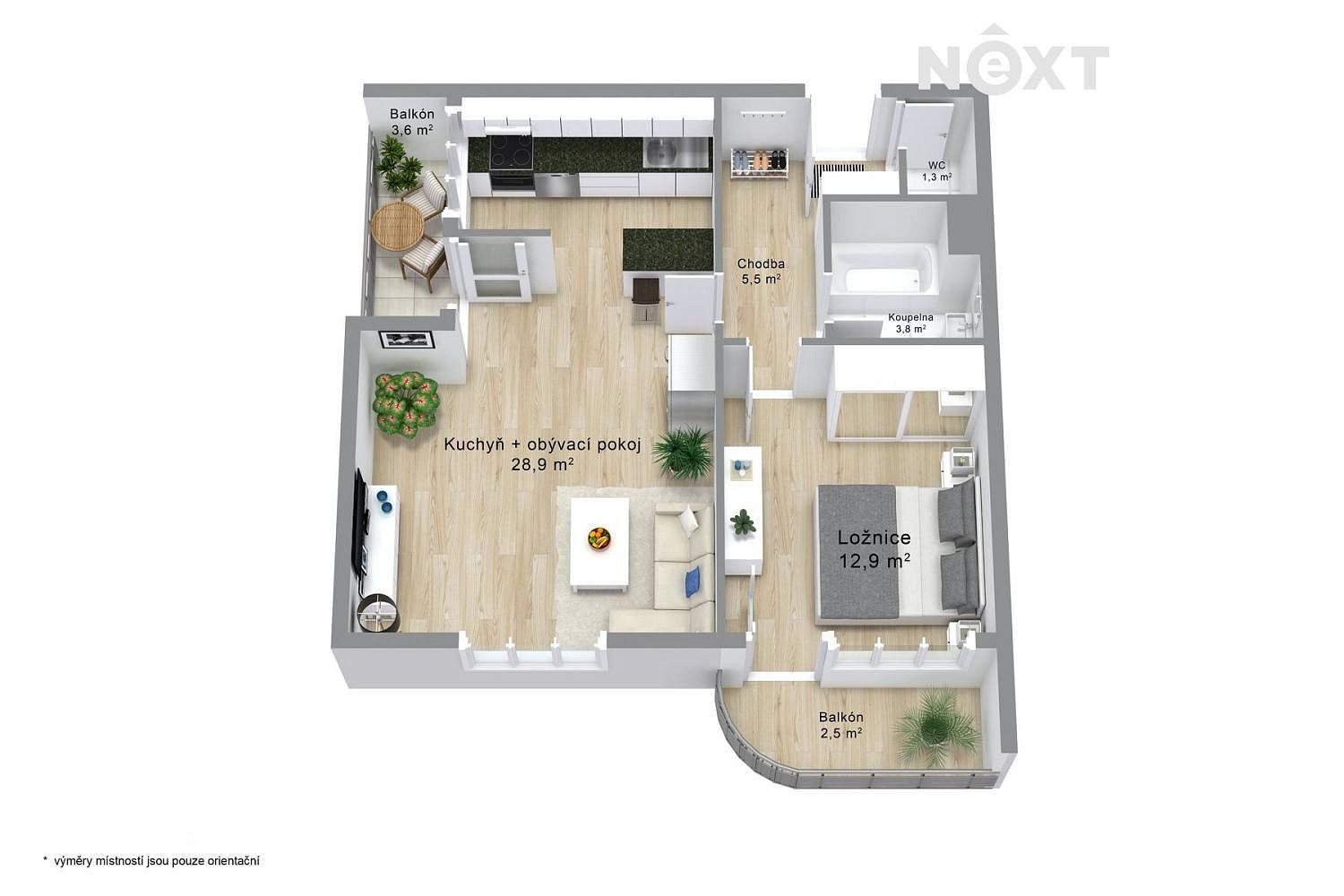 Byt 2+kk · 52 m² · Planá, okres Tachov - 3