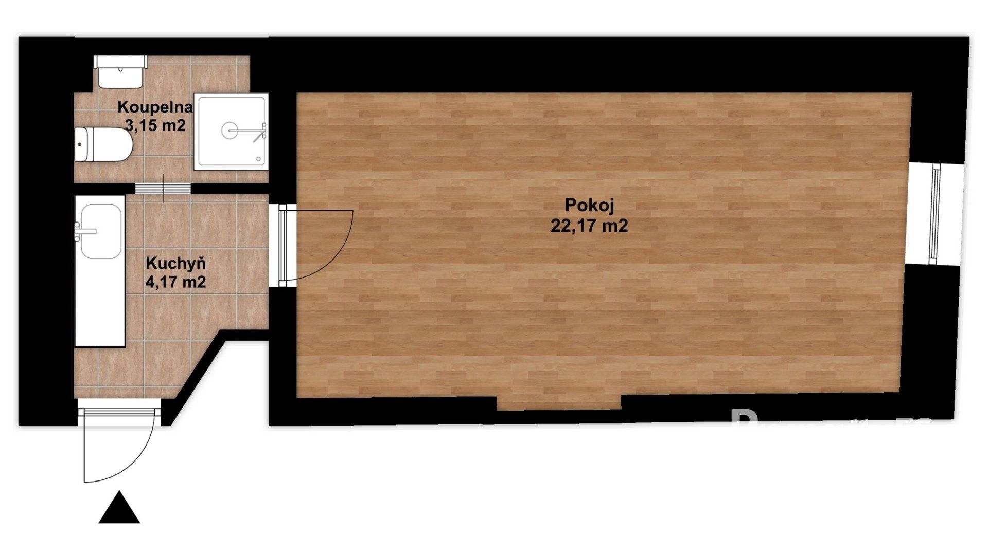 Byt 1+1 · 28 m² · Dolní brána 49, Hostinné - 4
