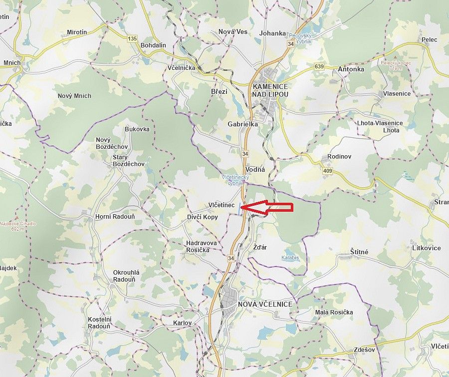Prodej zemědělský pozemek - Vlčetínec, okres Jindřichův Hradec, Jihočeský kraj - 2