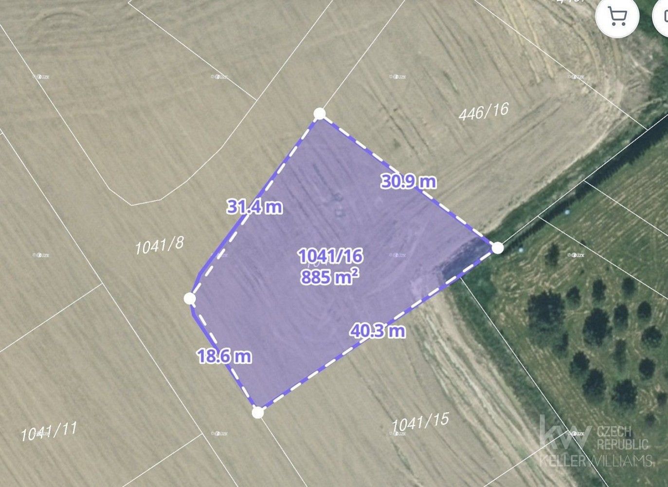Pozemek pro bydlení, 885 m²