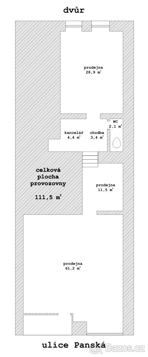 Pronájem obchodní prostory - Jindřichův Hradec, 377 01, 116 m²