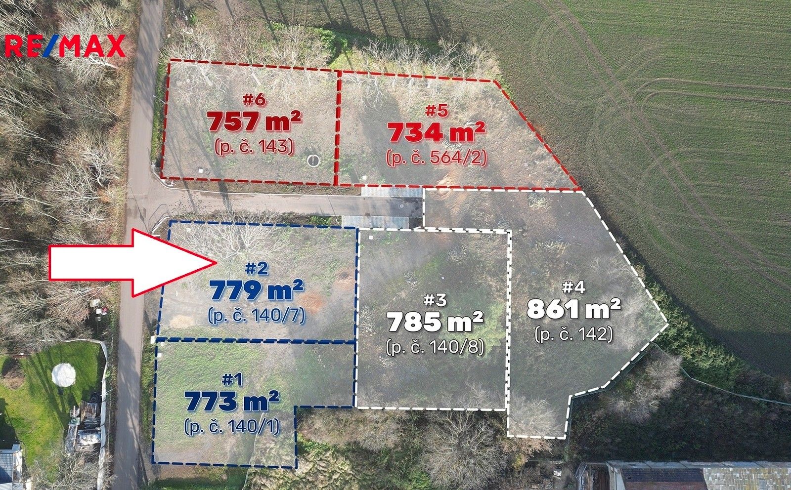 Pozemky pro bydlení, Lišnice, 779 m²
