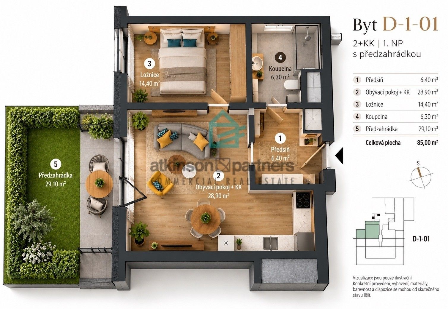 Prodej byt 2+kk - Masarykova, Hluboká nad Vltavou, 56 m² - 5