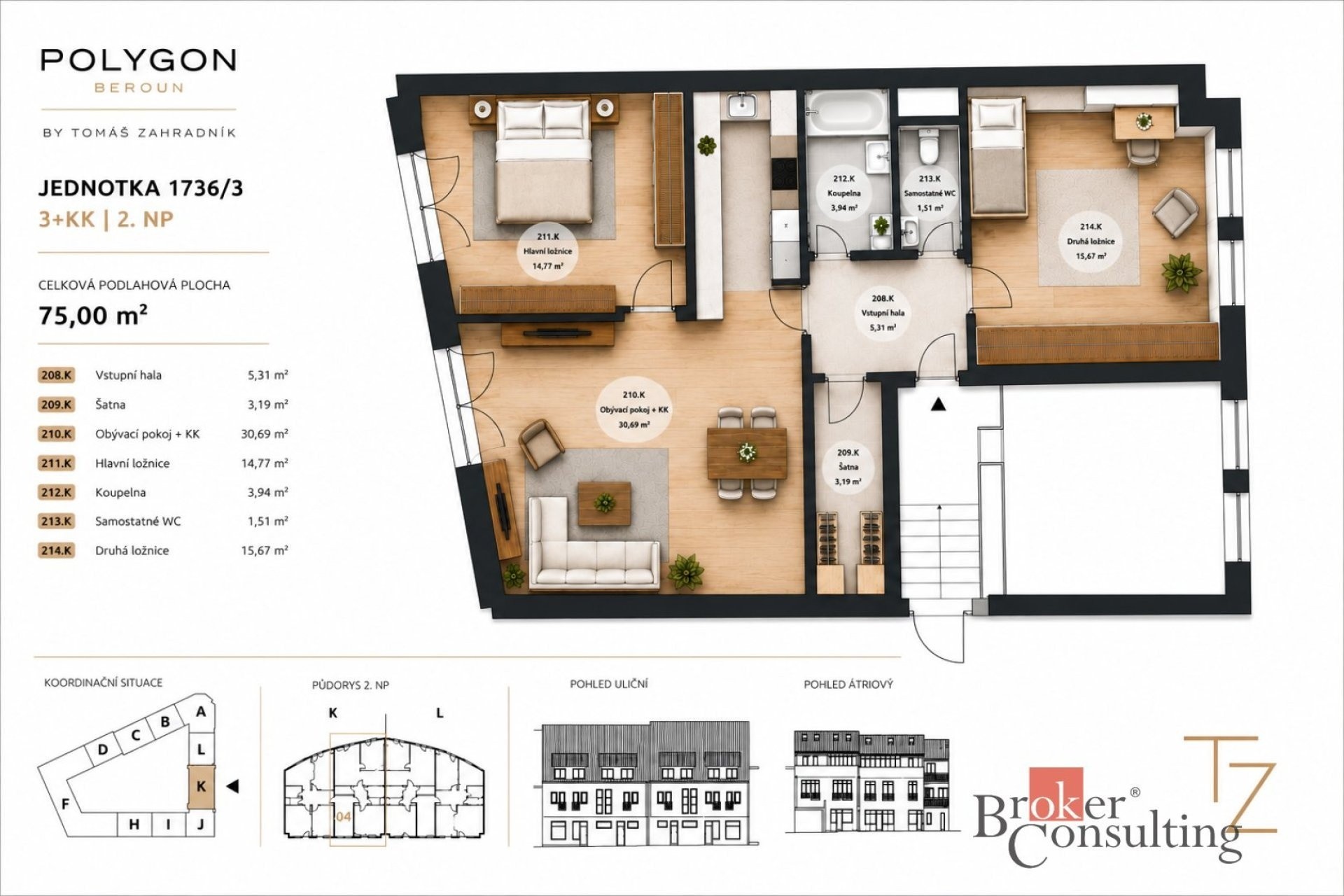 Prodej byt 3+kk - Nám. M.Poštové, Beroun, 75 m² - 5