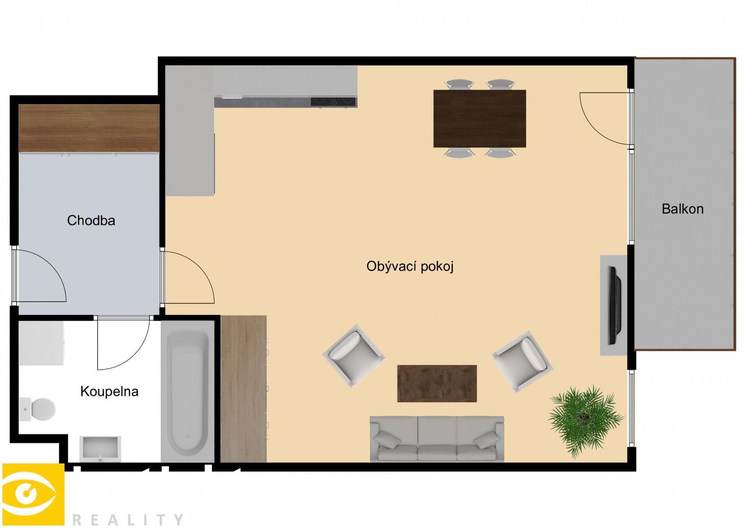 1+kk, Provázkova, Praha Modřany, 38 m² - 2