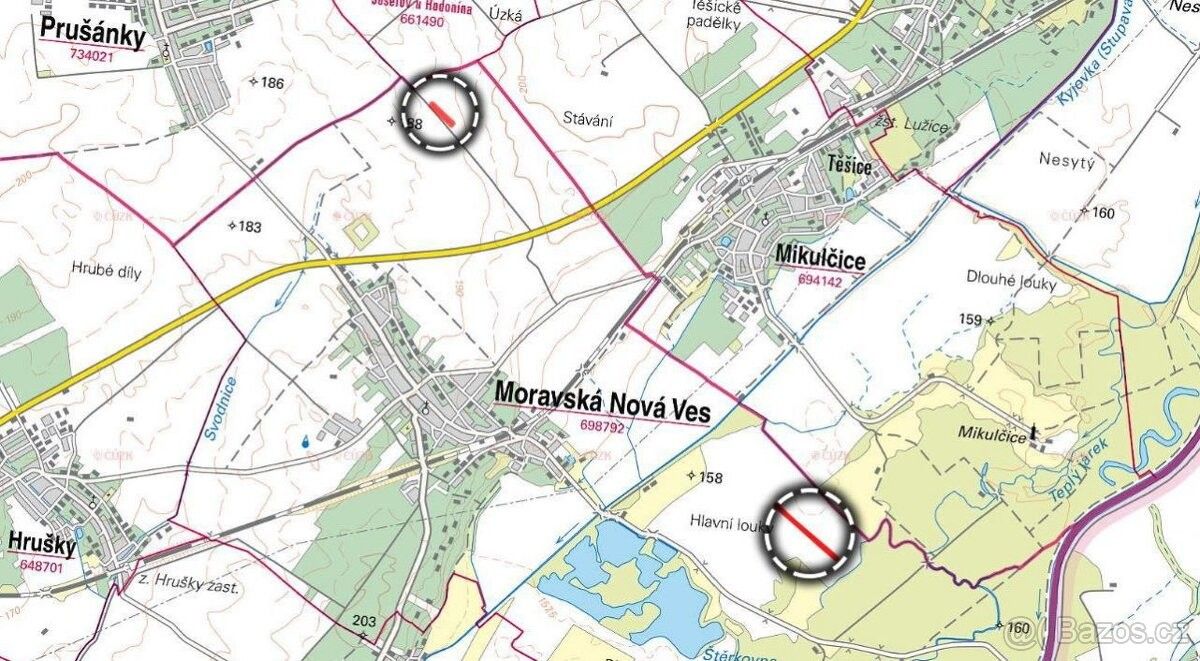Stavební pozemek, Moravská Nová Ves – pohled 3