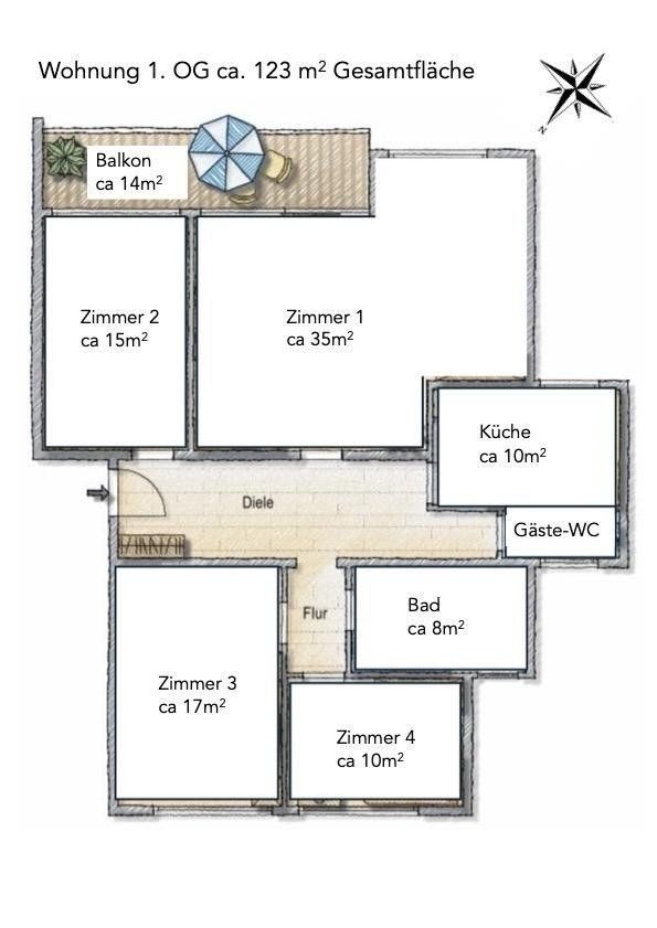 5+1, Richard-Strauss-Str. 24 Berlin Grunewald Berlin 14193, 162 m² - 1