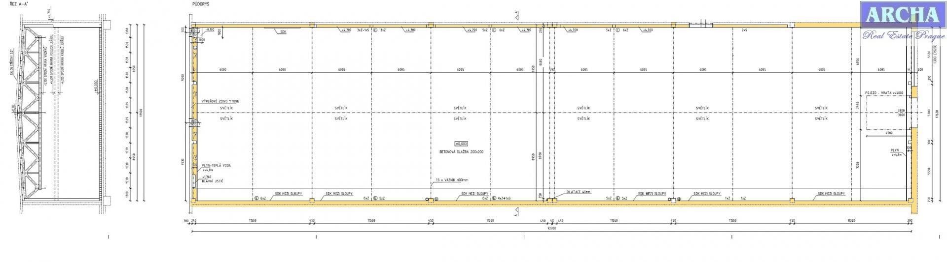 Pronájem sklad - Čakovice, Praha, 1 306 m²