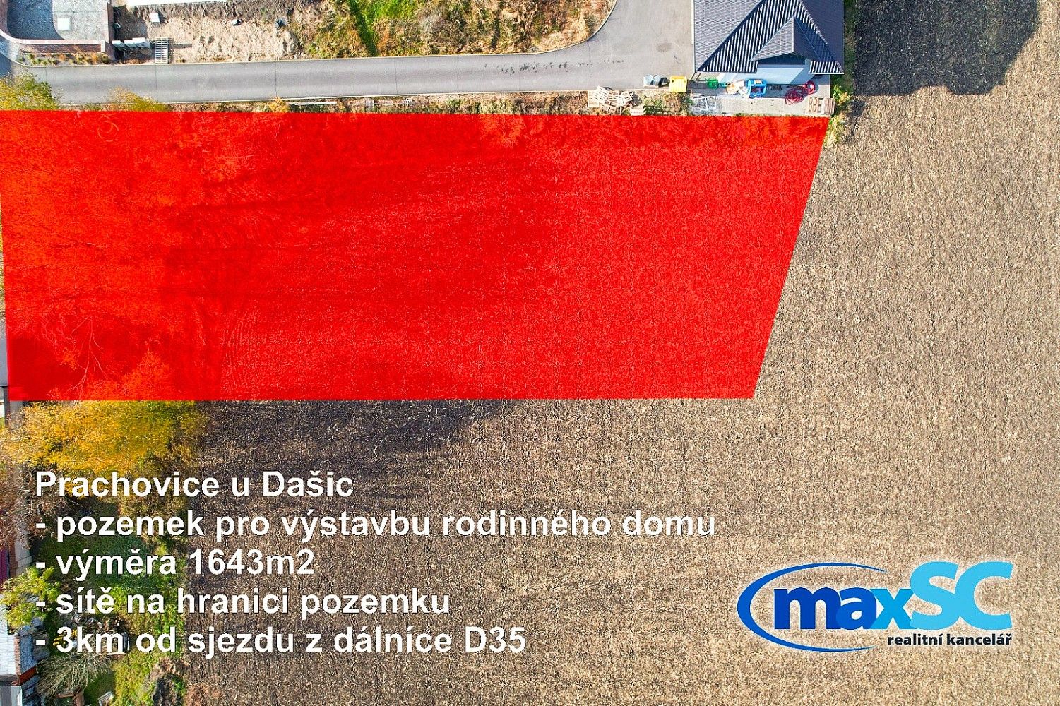 Pozemky pro bydlení, Dašice - Prachovice, okres Pardubice - 2