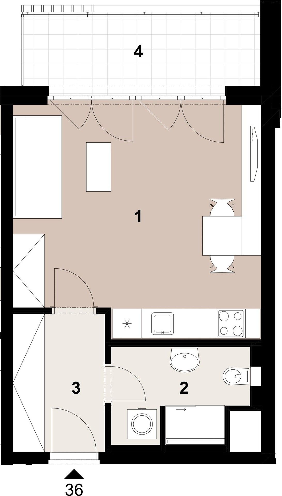 1+kk, Makovská, Praha, 33 m² - 2