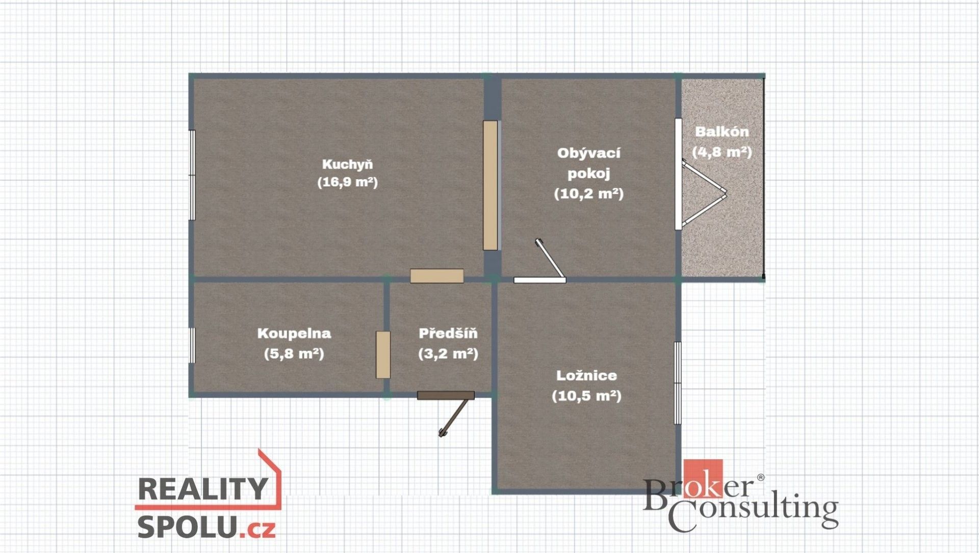 2+1, Školní, Rybitví, 65 m²
