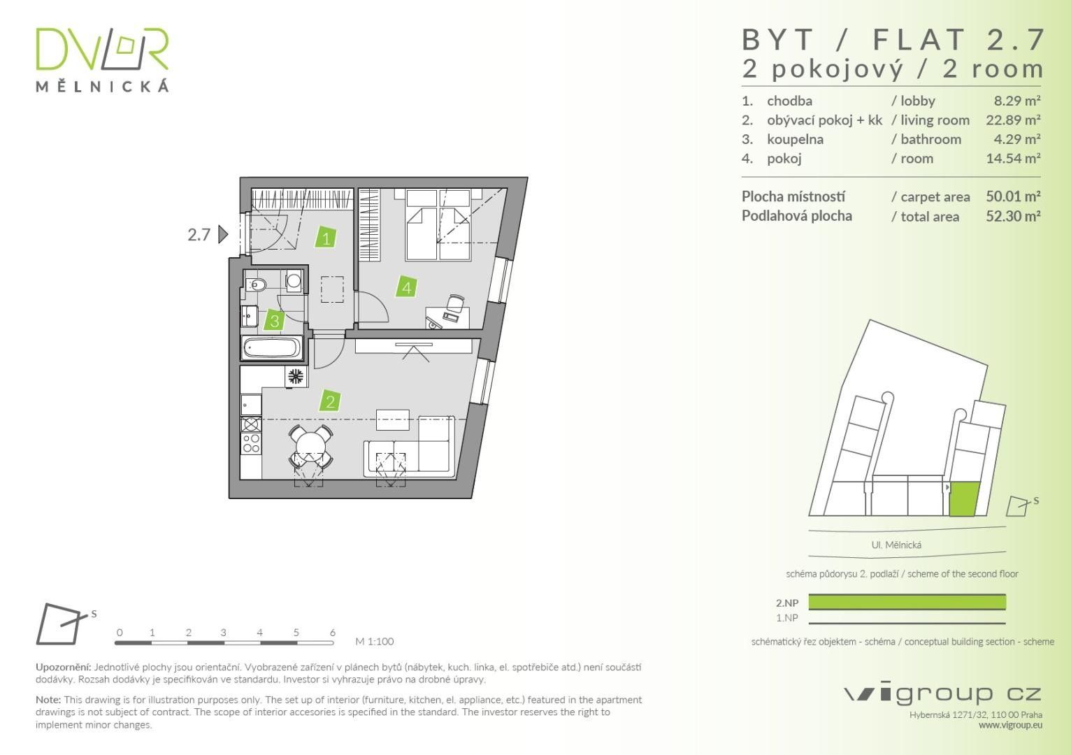Prodej byt 2+kk - Mělnická, Brandýs nad Labem-Stará Boleslav Stará Boleslav, 50 m² - 1