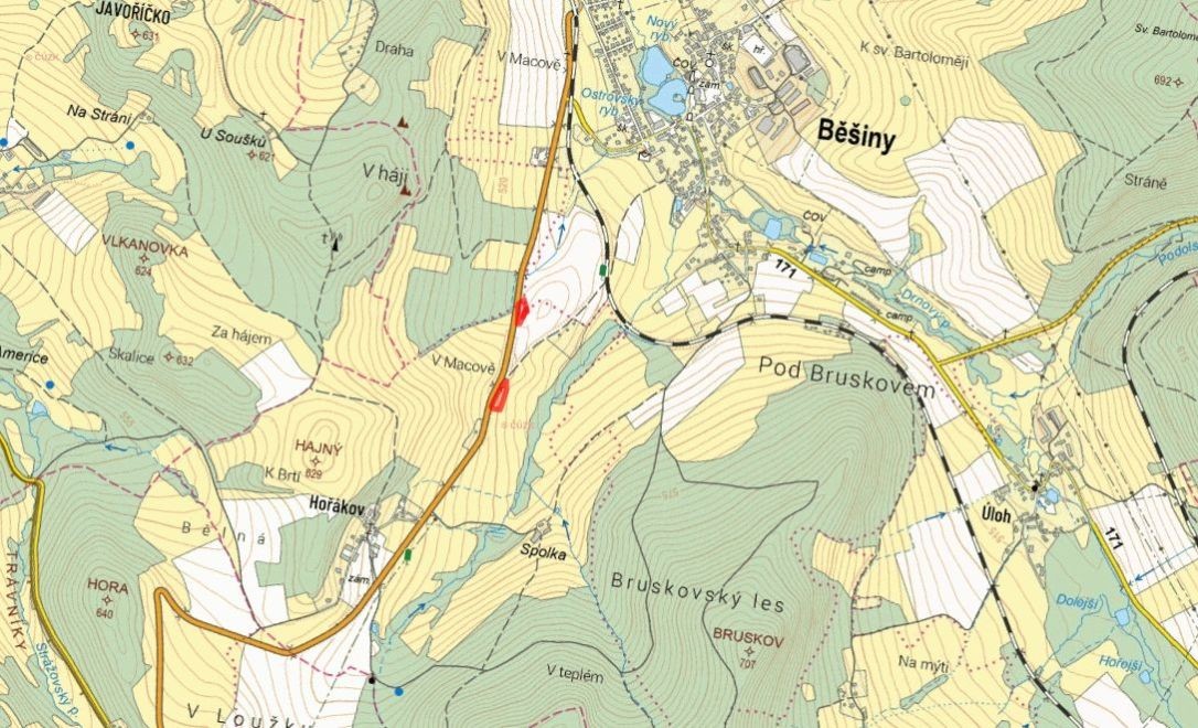 Prodej zemědělský pozemek - Běšiny Hořákov - 2