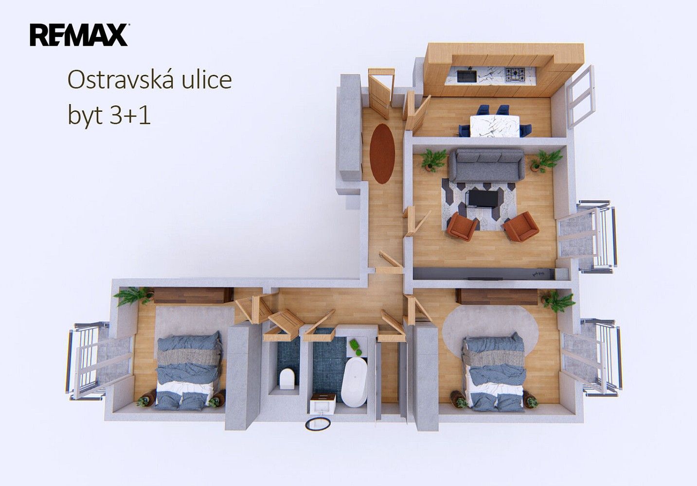 Byt 3+1 · 76 m² · Příbram - Příbram VII, Středočeský kraj - 3