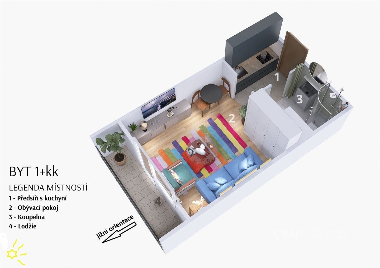 1+kk, Anglická 2228, Kladno Kročehlavy, 25 m² - 2