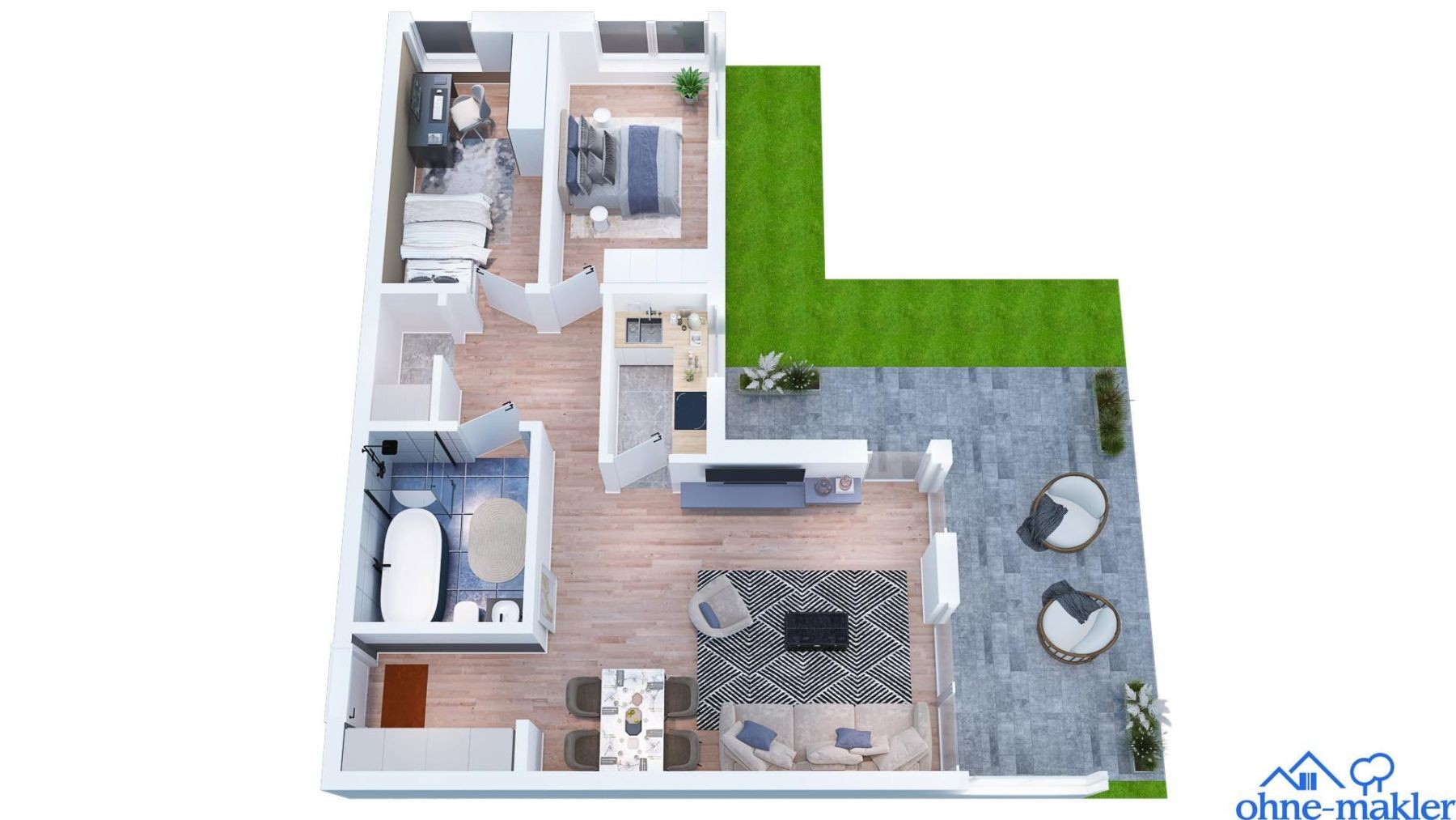 3+1, Angerweg 12 Gauting Gauting Bayern 82131, 92 m² - 1