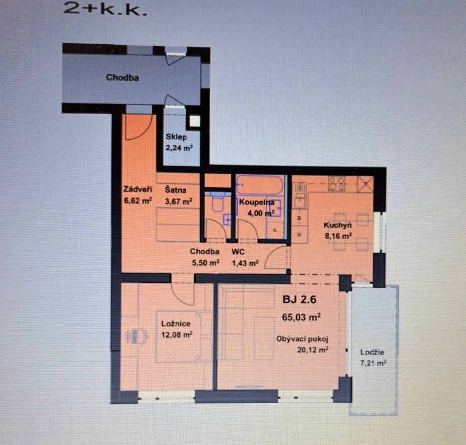 Pronájem byt 2+kk - Lázeňská, Třeboň, 69 m²