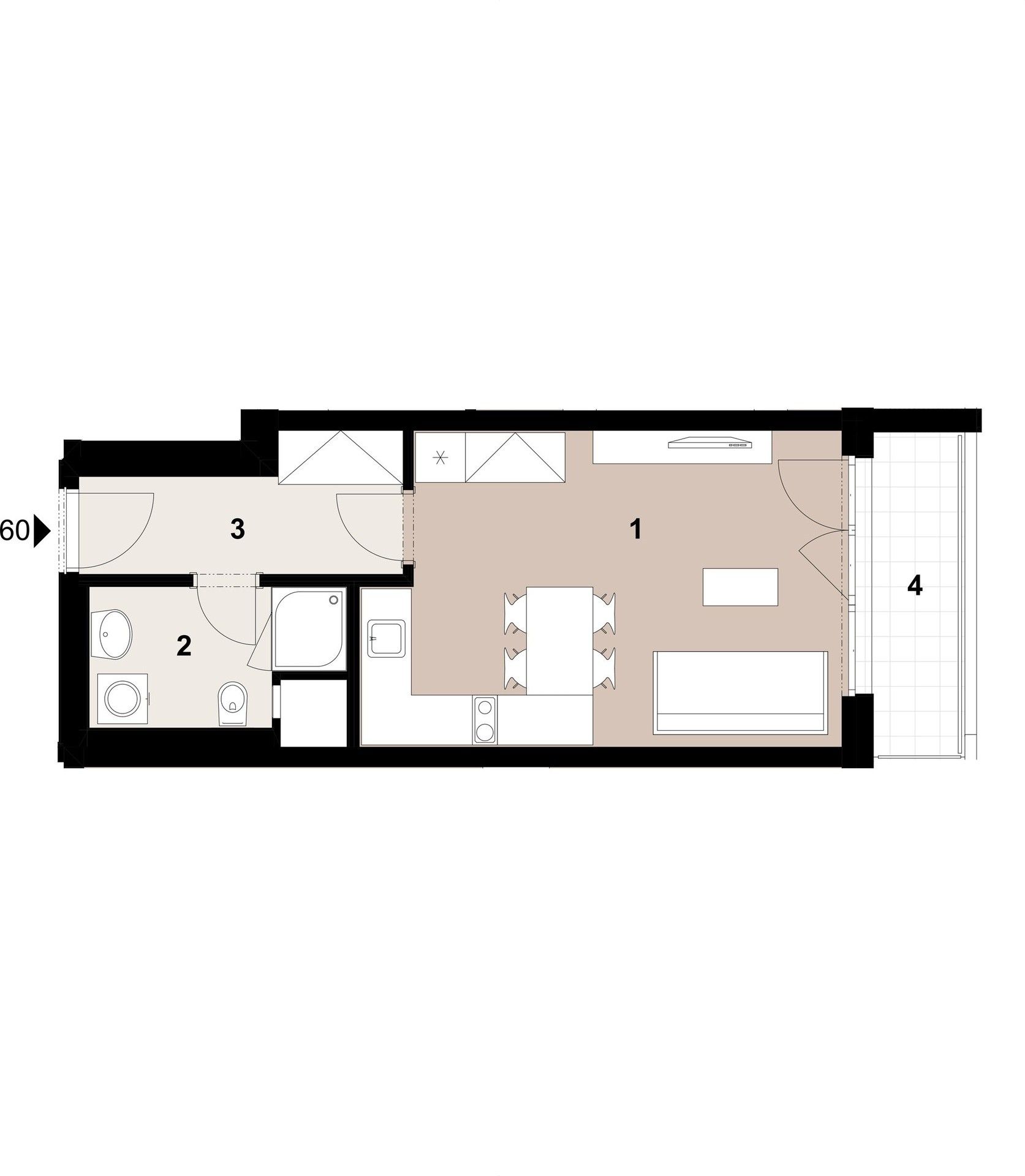 Prodej byt 1+kk - Roudnická,Střížkov,Praha, 31 m²