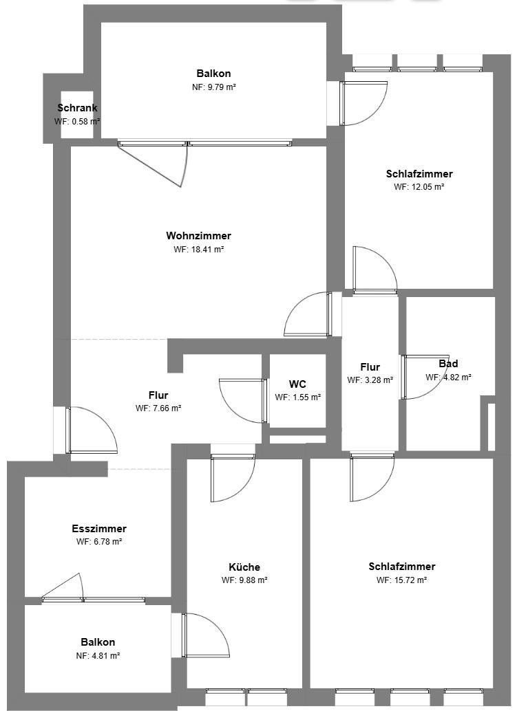 3+kk, , Hessen, 86 m² - 2
