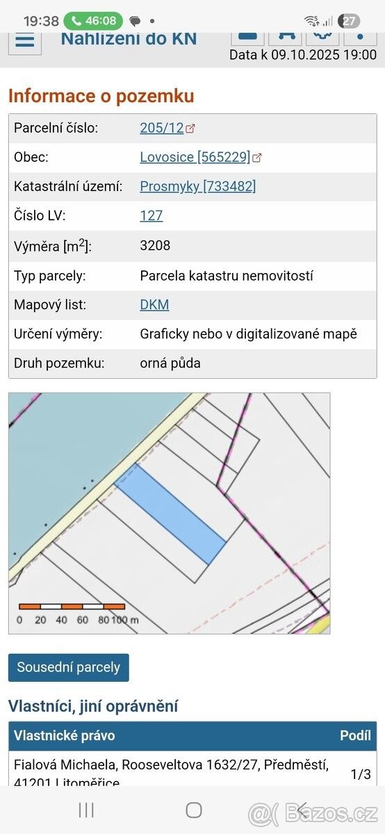 Pozemky pro bydlení, Bohušovice nad Ohří, 412 01