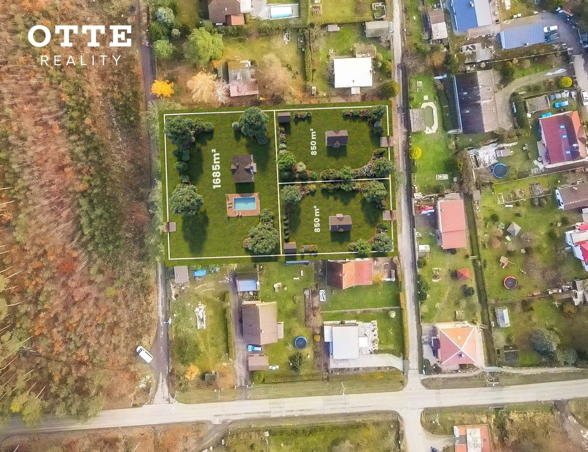 Prodej pozemek pro bydlení - Plzeň 10-Lhota, Plzeň, 850 m²