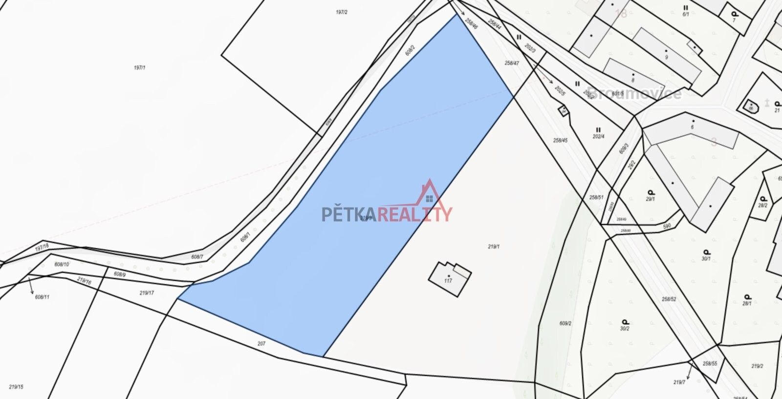 Pozemky pro bydlení, Broumovice, Neustupov, 6 561 m² - 2