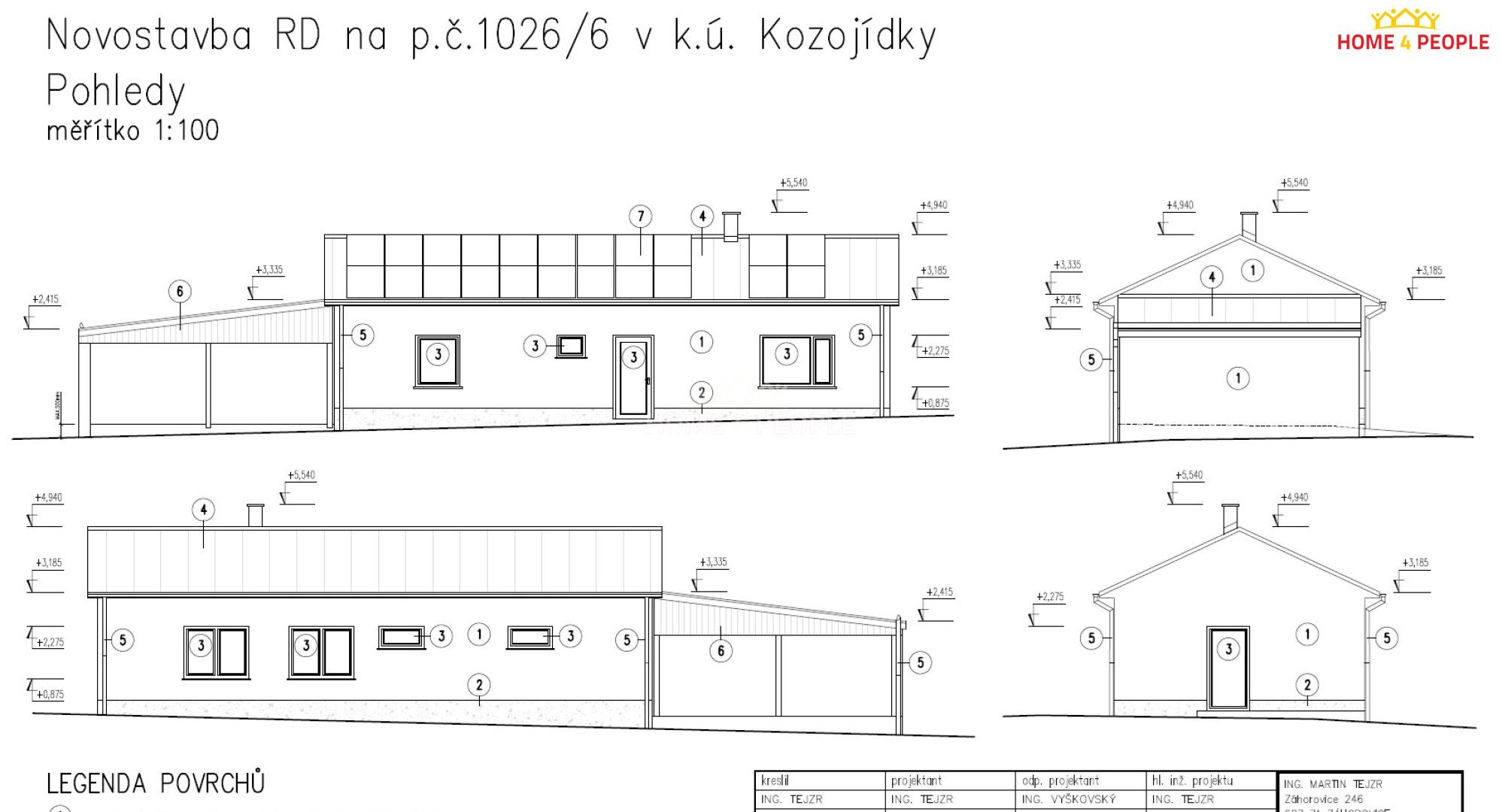 Rodinné domy, Kozojídky, 500 m²