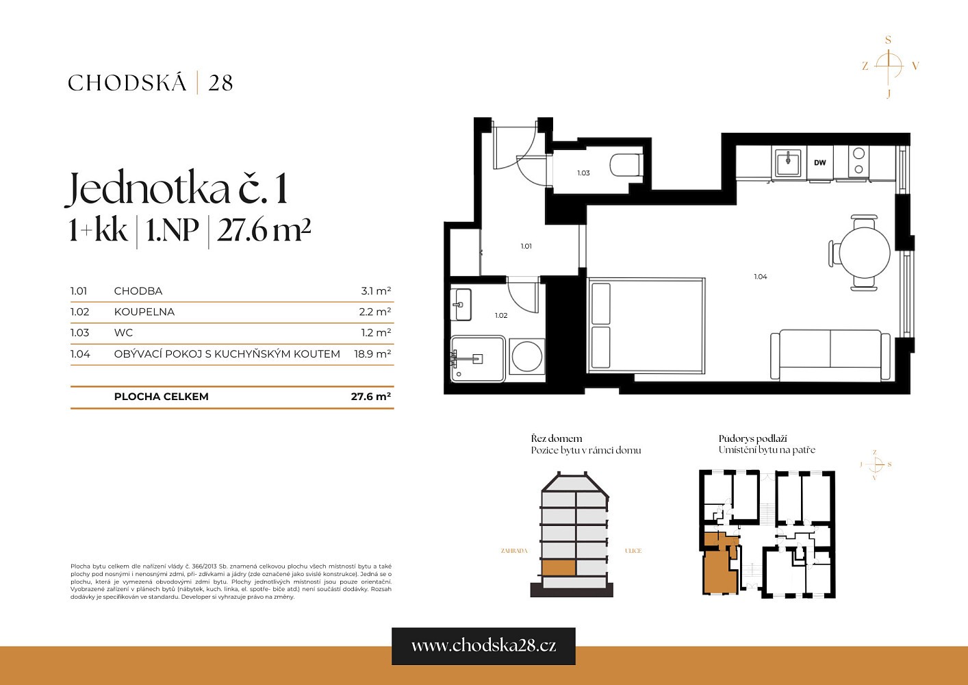 Byt 1+kk · 28 m² · Chodská, Praha 2 - Vinohrady - 3