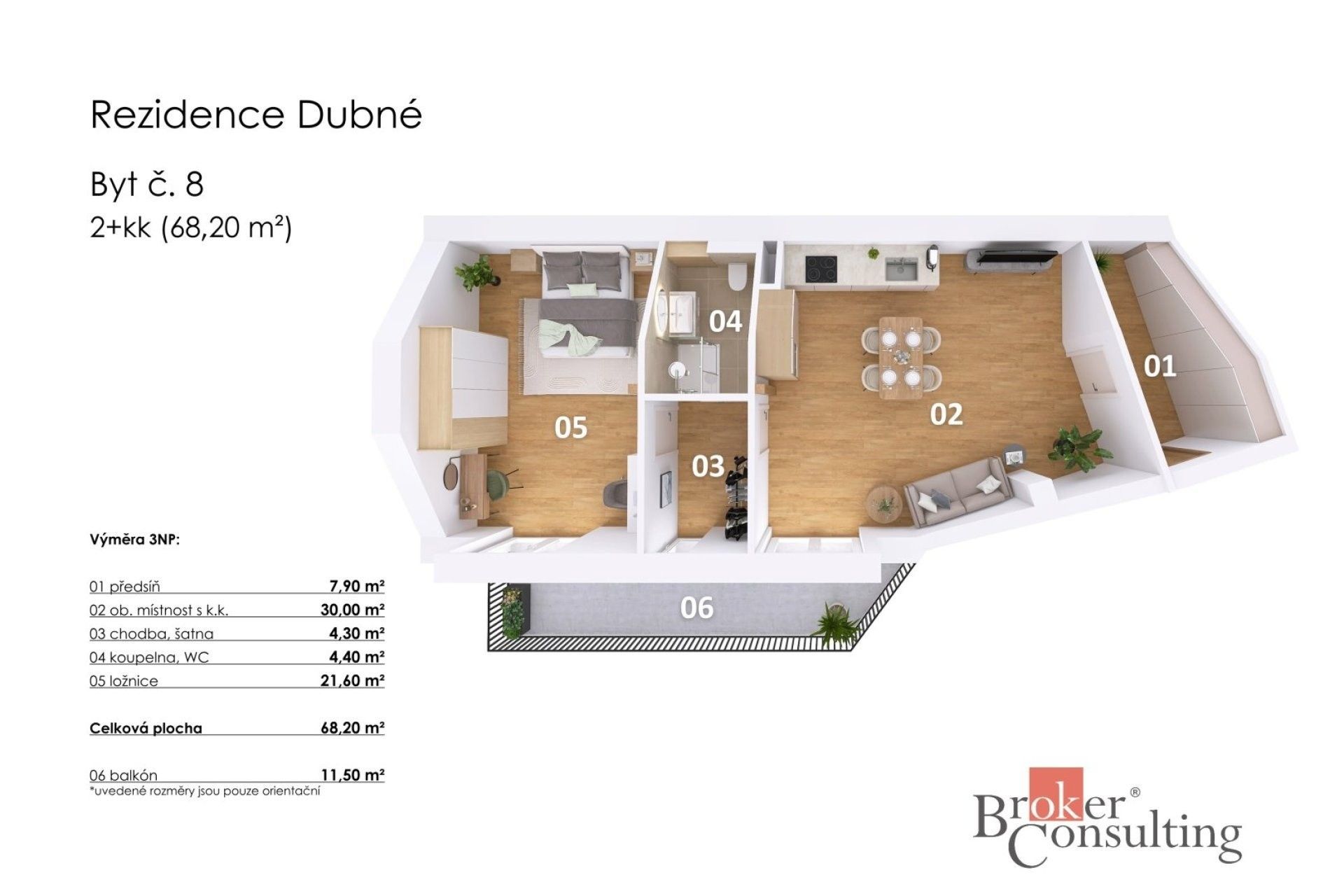 Byt 2+kk · 68 m² · Dubné - 4