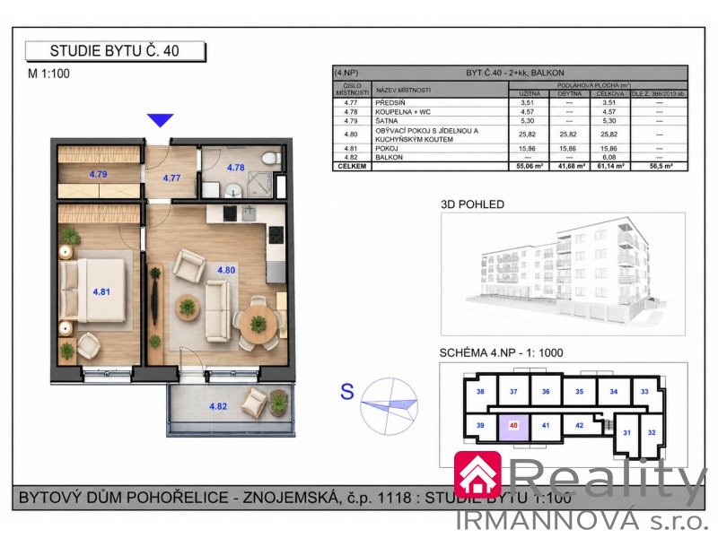 Prodej byt 2+kk - Znojemská, Pohořelice, 61 m² - 5