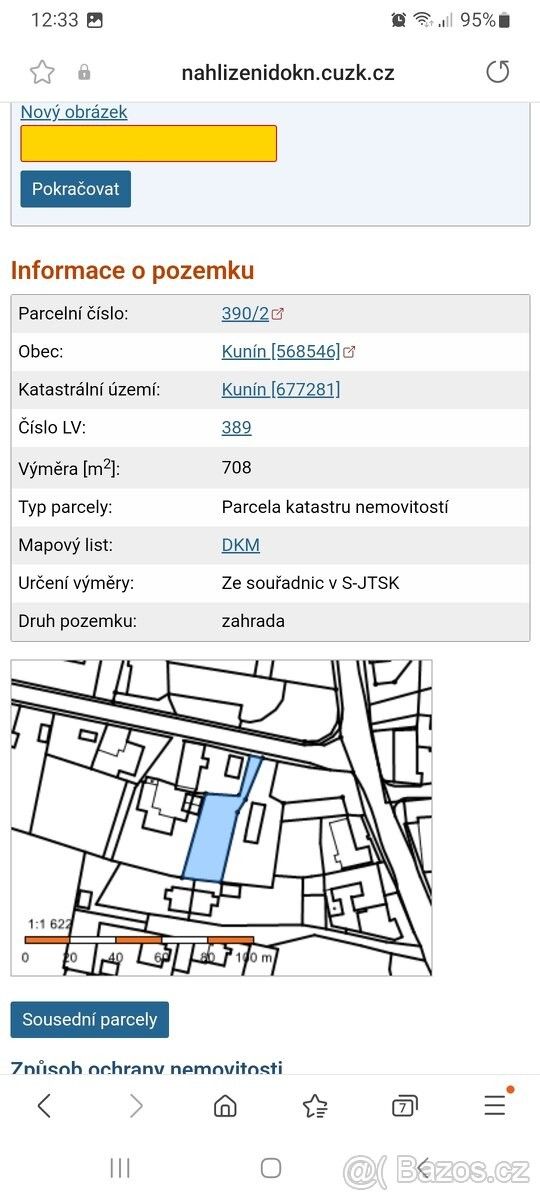 Prodej pozemek pro bydlení - Kunín, 742 53, 1 631 m²