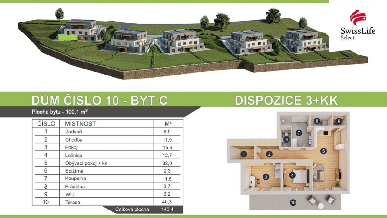 Prodej byt 3+kk - Na Balkáně, Luka nad Jihlavou, 100 m²