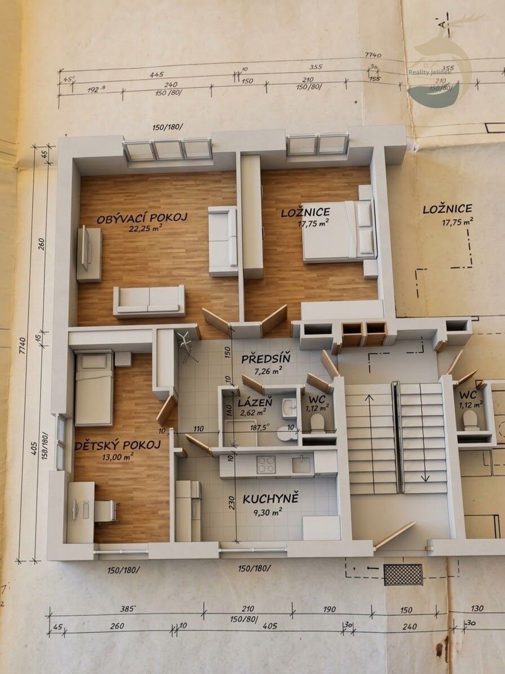 3+1, Nalžovské Hory Ústaleč, 73 m² - 1
