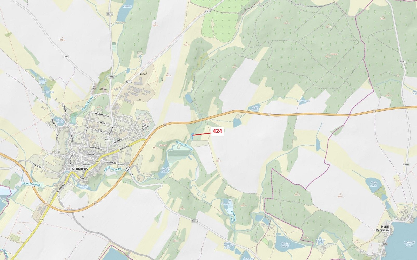 Les, 967 m²