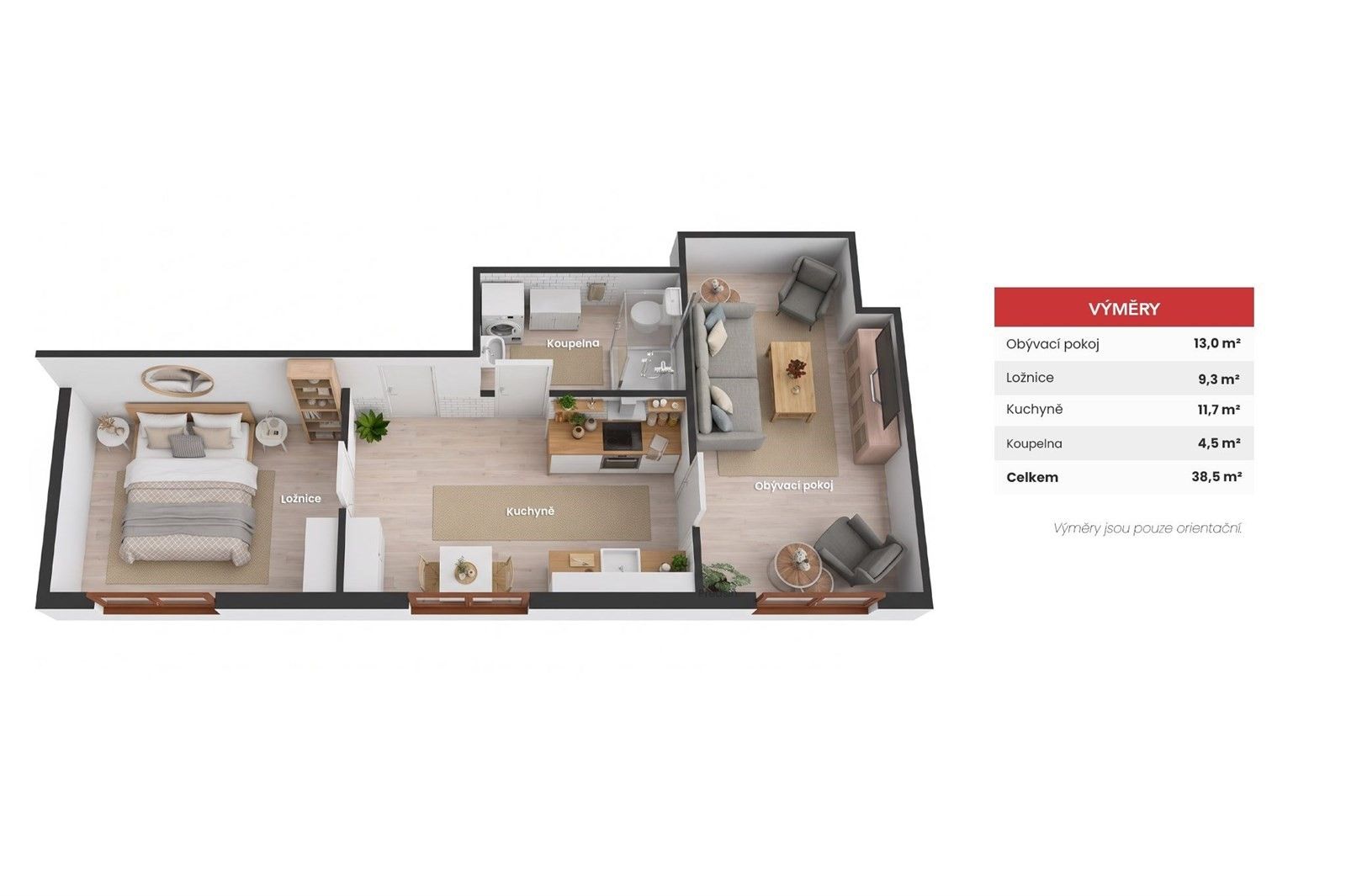 2+1, Vinařického 263, Slaný, 39 m² - 2