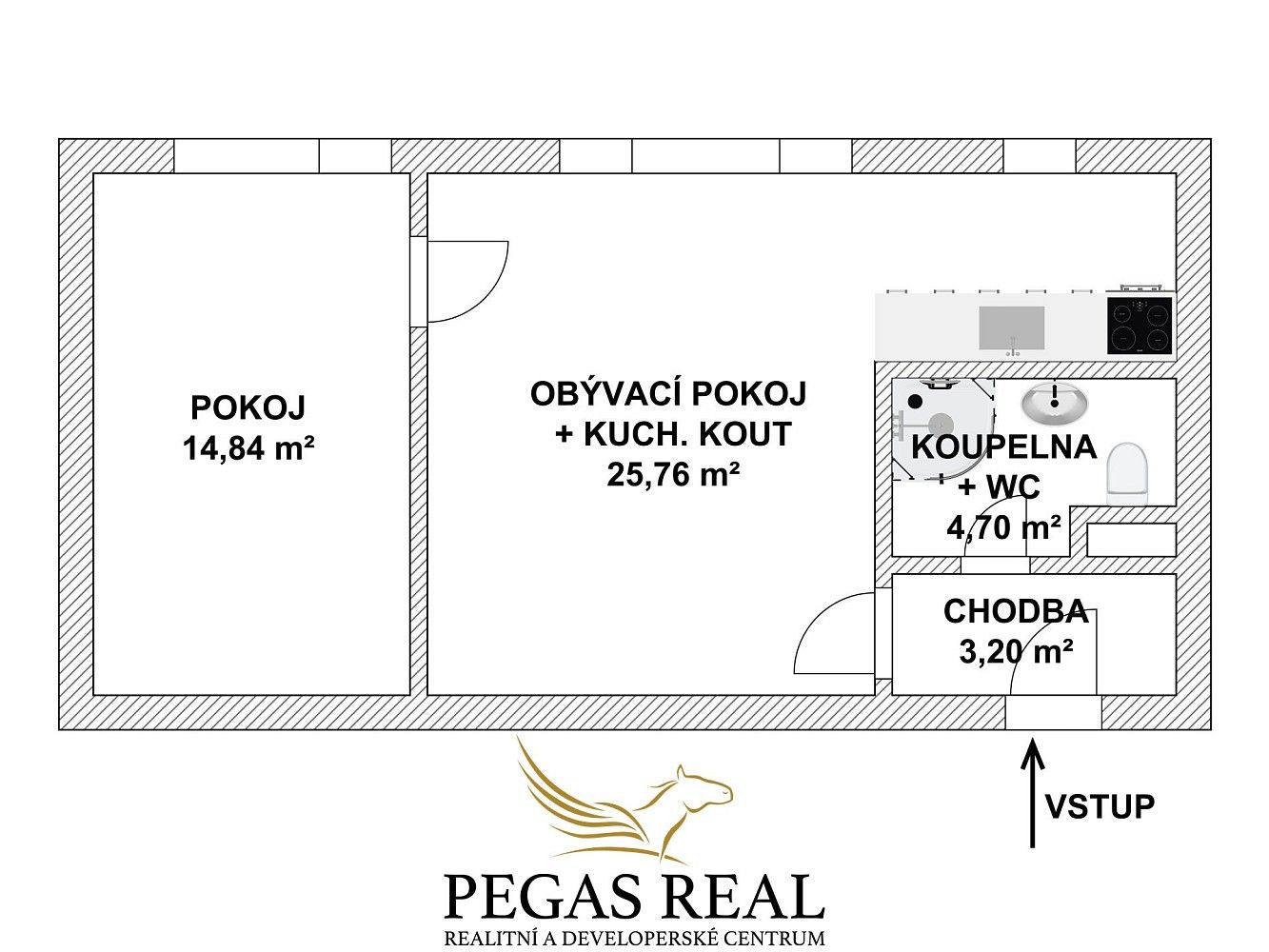 Byt 2+kk · 49 m² · Kopečná, Brno - Staré Brno - 4