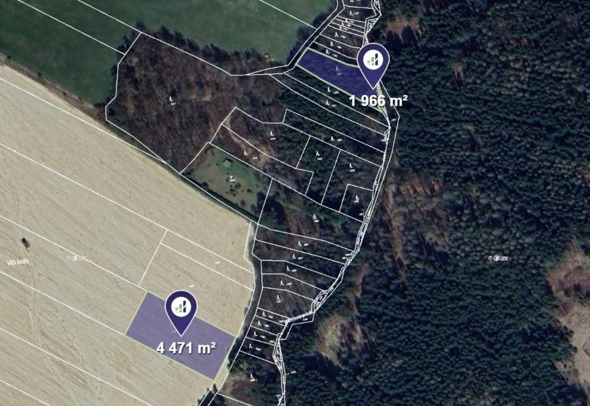 Zemědělské pozemky, Němčice, 1 596 m² - 2