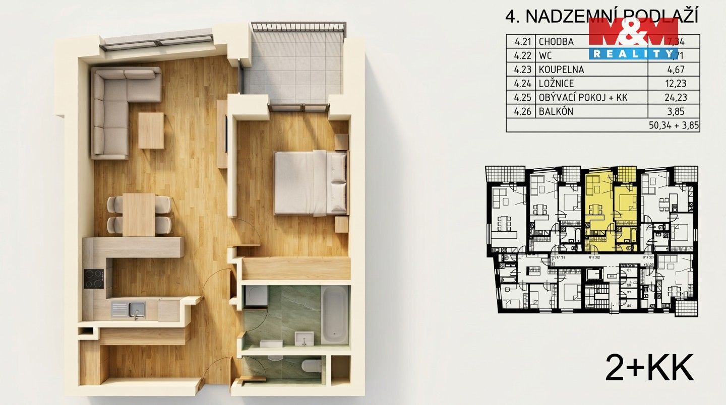 2+kk, U Boží Muky, Prostějov, 50 m² - 2