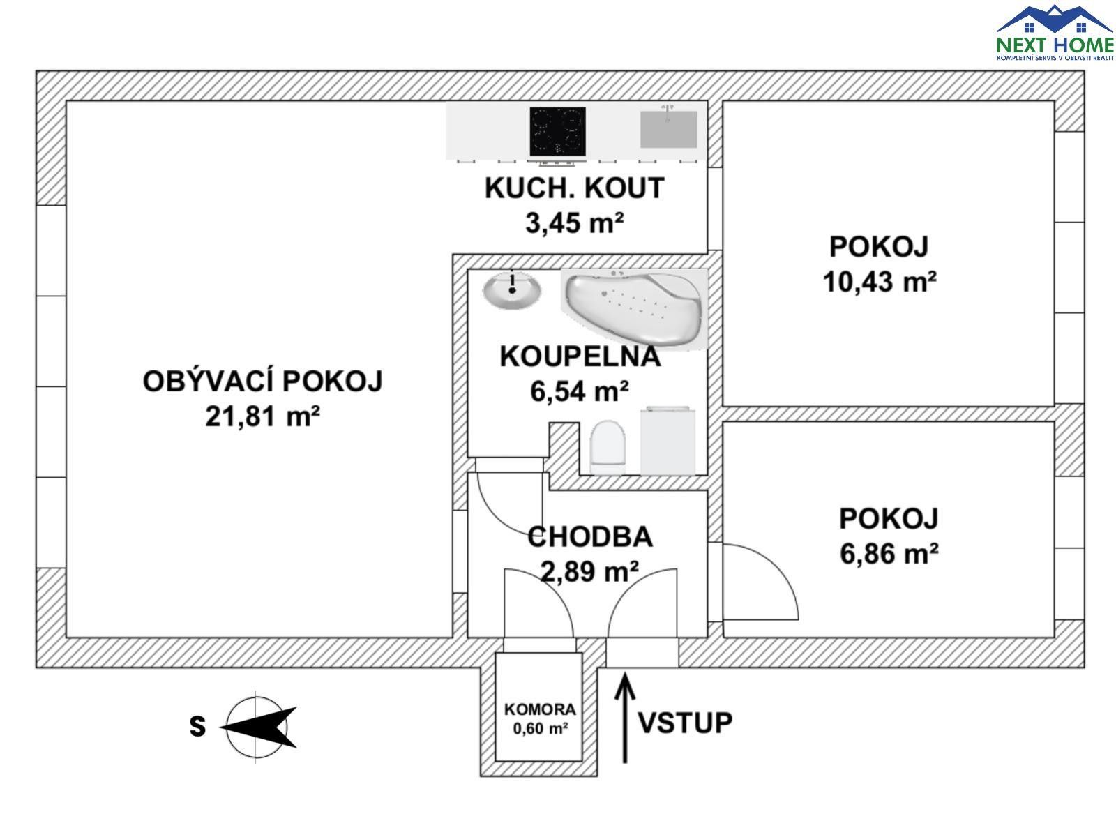 Pronájem byt 3+kk - Družstevní, Litoměřice Předměstí, 52 m² - 5