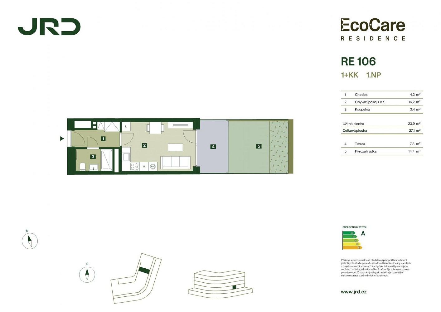 1+kk, Praha - Hostivař, okres Praha 15, Hlavní město Praha, 27 m² - 2