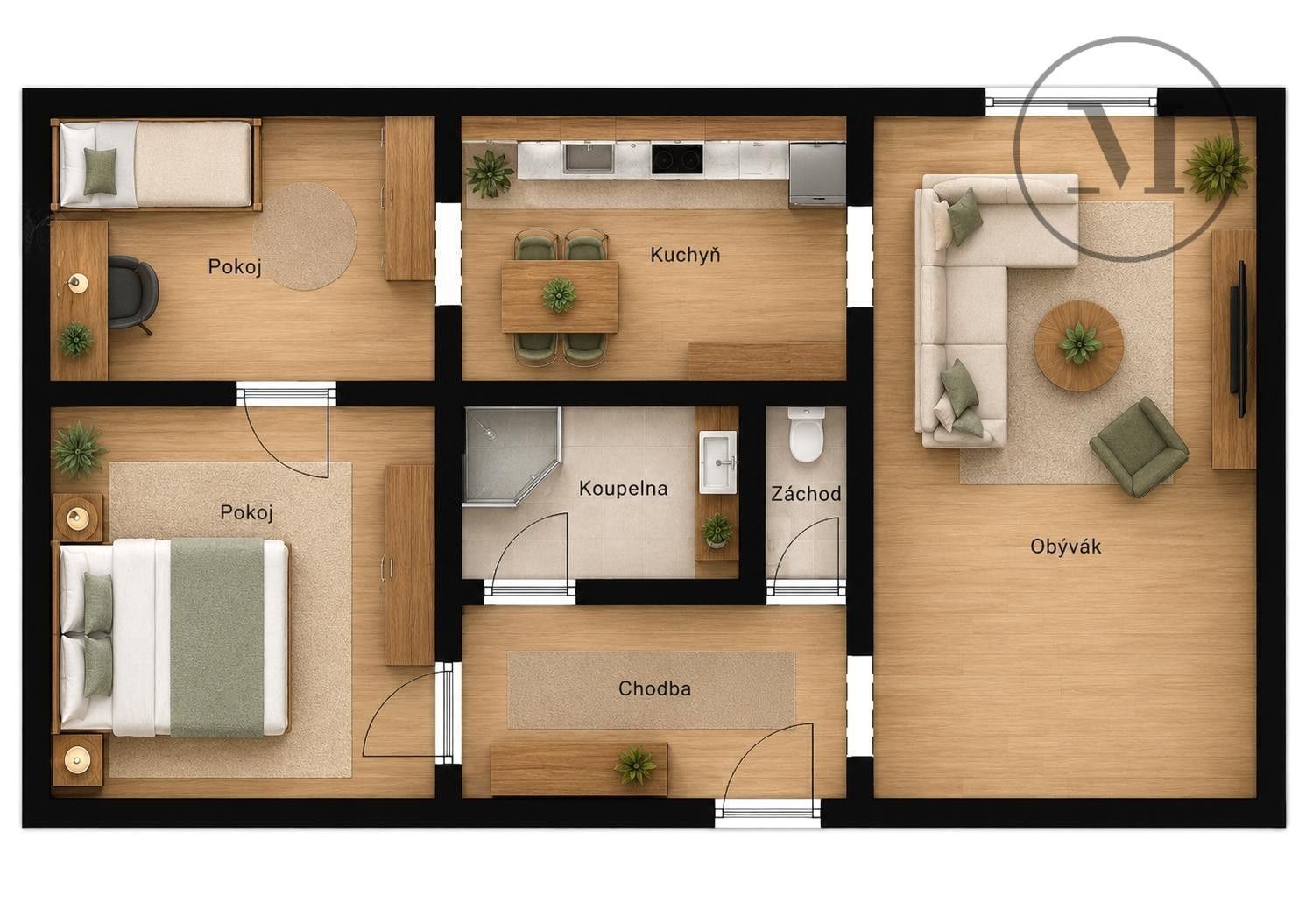 Byt 3+1 · 73 m² · Dobšice - 3