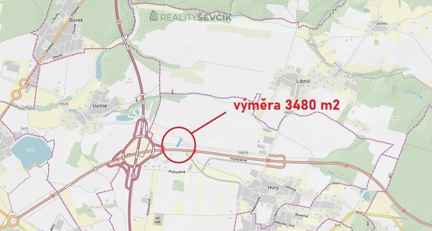 Komerční pozemky, Pod Strání, Hůry, 3 480 m² - 2