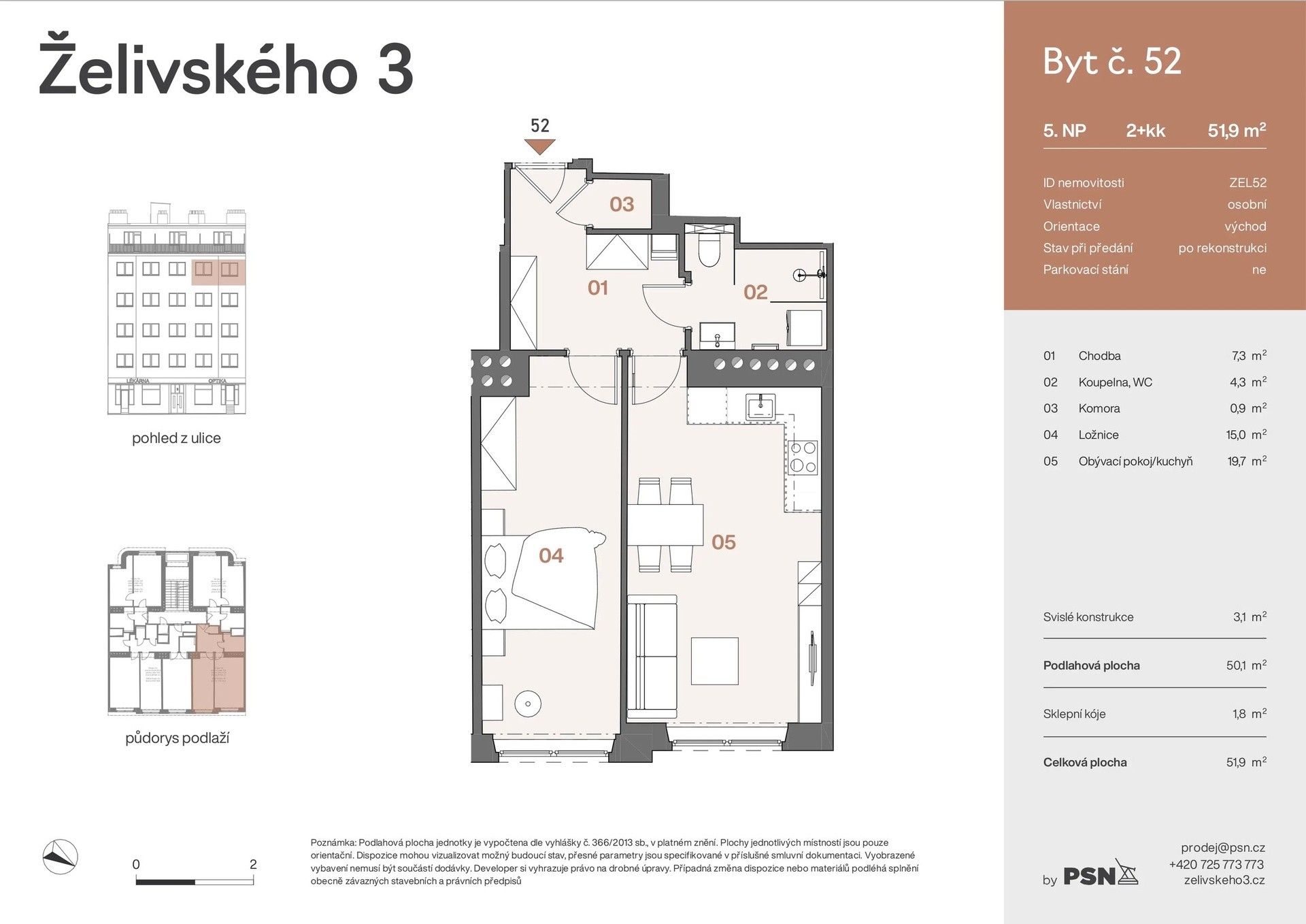2+kk, Jana Želivského, Praha Žižkov, 47 m² - 2