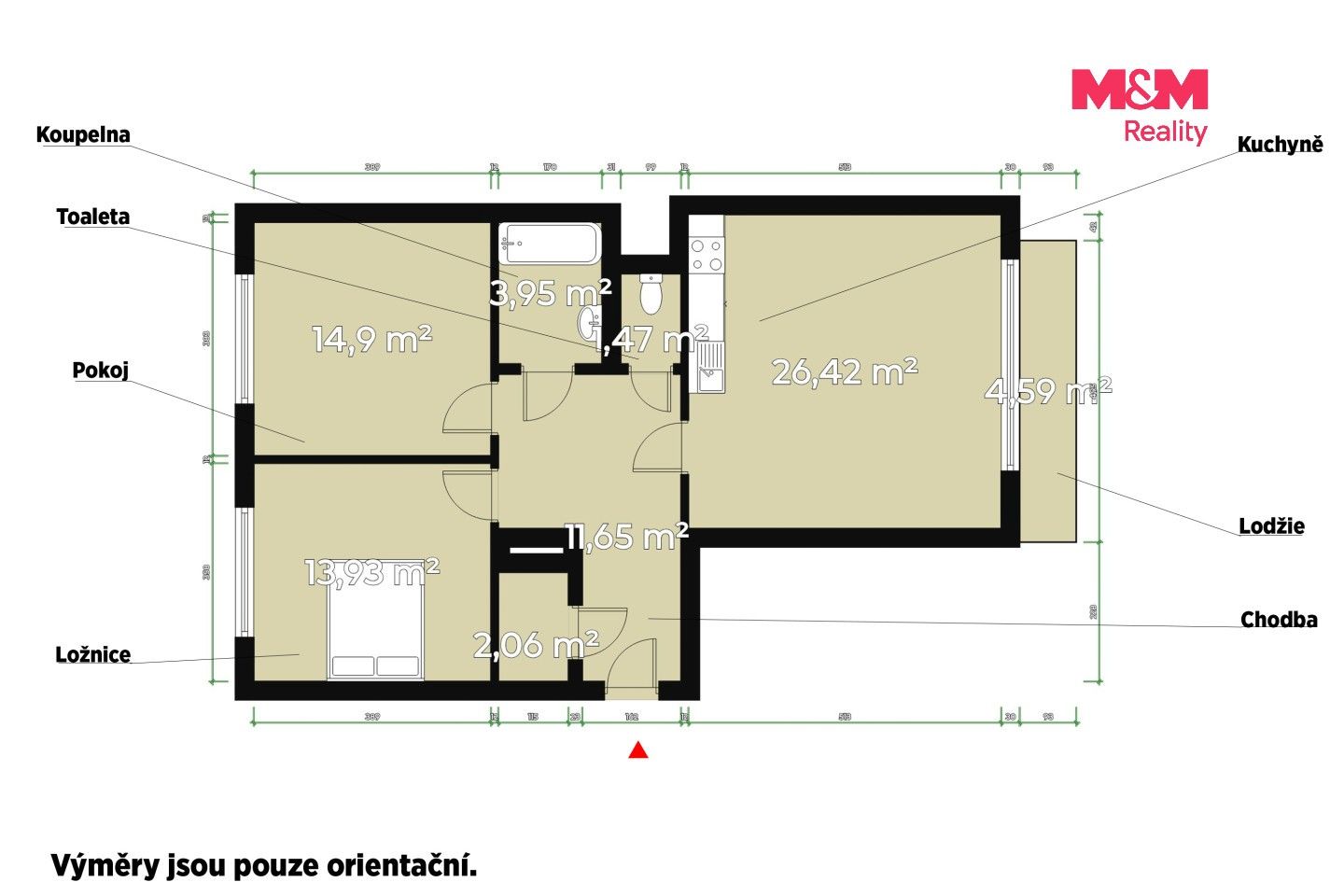 Byt 3+kk · 79 m² · Poděbradova, Plzeň - 4