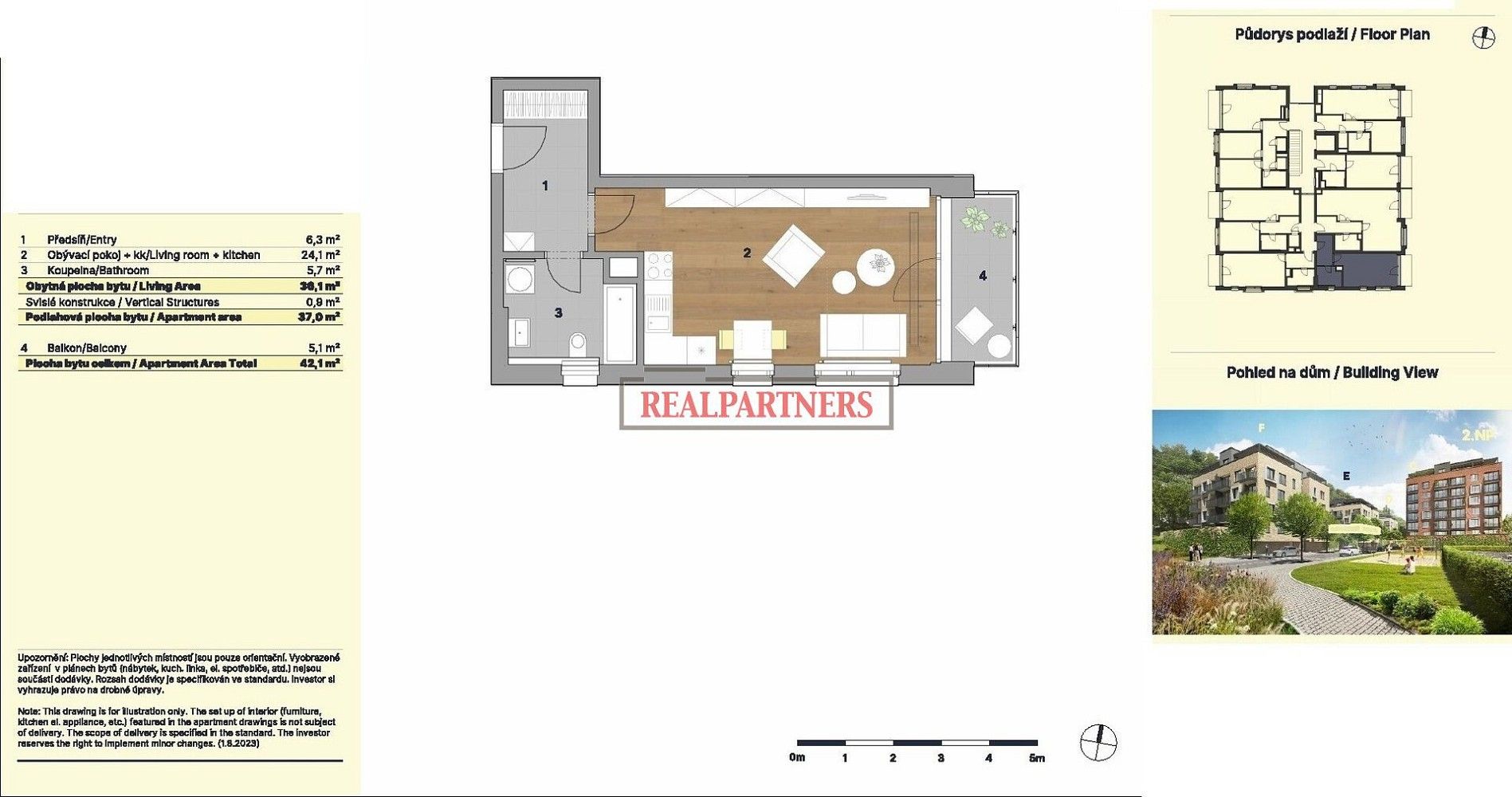 1+kk, Za invalidovnou, Praha 8 - Karlín, 37 m² - 2